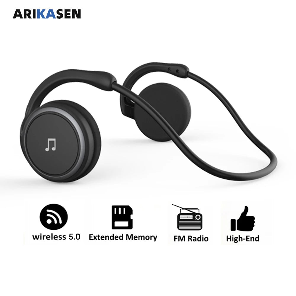 Bluetooth Earphones MP3 Player FM Radio On-ear Comfortable Wrap