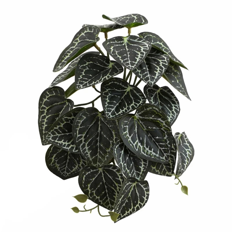 Artificial Reptile Terrarium Plants Realistic Tropical Leaves Tank Plant for Bearded Dragons Tortoises Tree Frogs 10 Styles Zpaxo 1