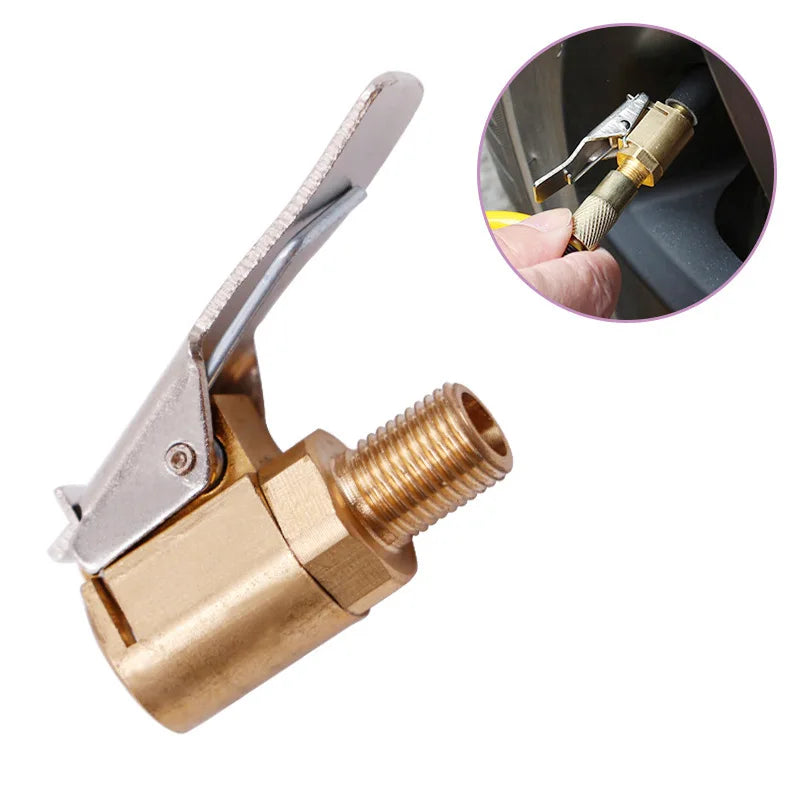 Car Tire Air Chuck Inflator Pump Valve Connector Clip-on Adapter Zpaxo