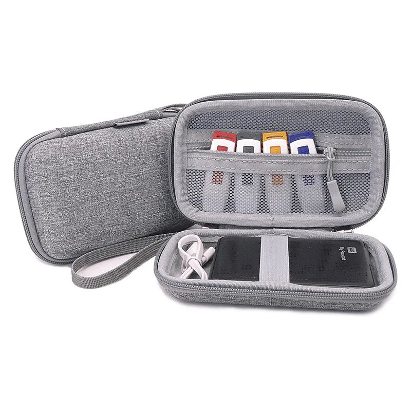 Hard Travel Electronic Organizer Case for Power Adapter Chargers Cables Power Bank USB Flash Disk SD Card Portable Accessories Zpaxo