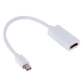 Mini Display Port DP Male to HDMI-Compatible Female Adapter Converter Cable For Thunderbolt For Apple Mac Macbook Pro Air Laptop Zpaxo White