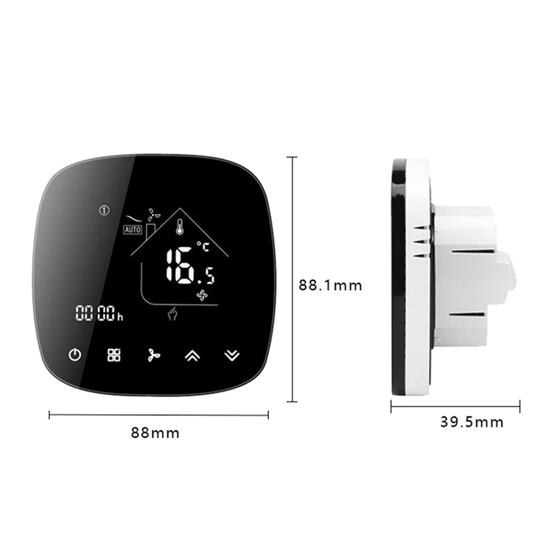 Wifi Air Conditioning Thermostat Fan Coil Unit Digital Temperature Conditioner Controller 220V Tuya Smart Life Alexa Google Home Zpaxo