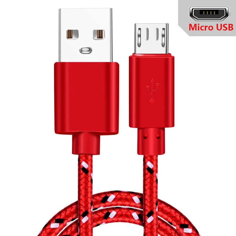 Micro USB Cable 1m Data Sync Charger Xiaomi Samsung Huawei Android Zpaxo Red For Micro 1m