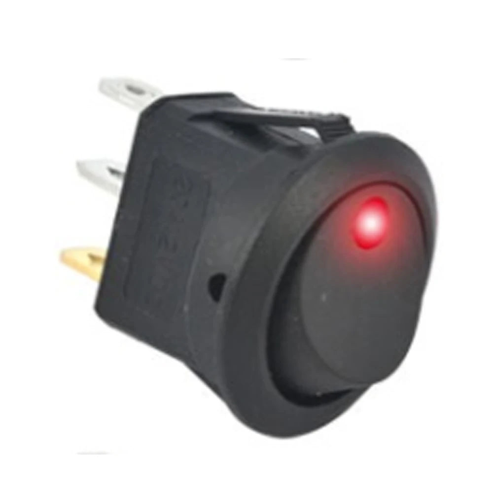 10PCS 12V 24V Practical Dot Light Car Boat Round Rocker SPST Switch LED 4 Colors On/Off Button Switch Zpaxo