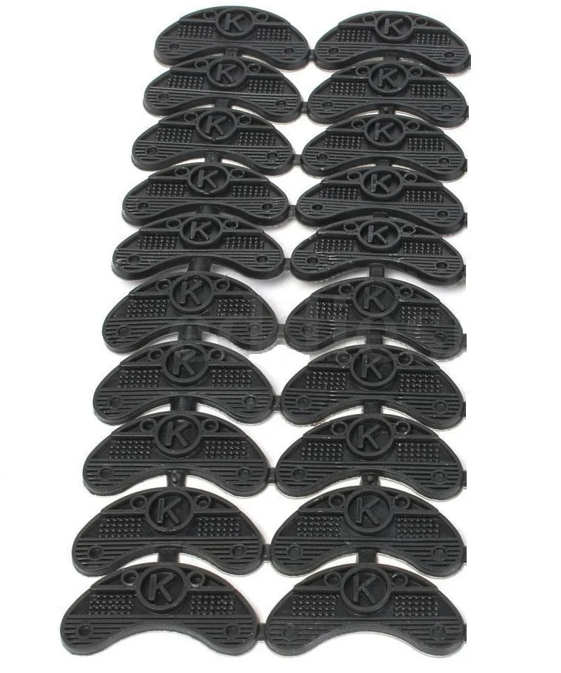 10 Pairs Black Rubber Sole Replacement Heel Savers Toe Plates Tap DIY