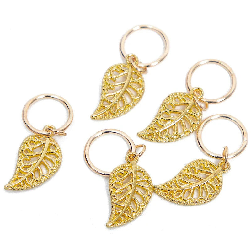 5pcs/Pack Stars Ring Charms Shell Hair Braid Dread Dreadlock Beads Clips Cuffs Rings Jewelry Dreadlock Clasps Accessories Tools Zpaxo