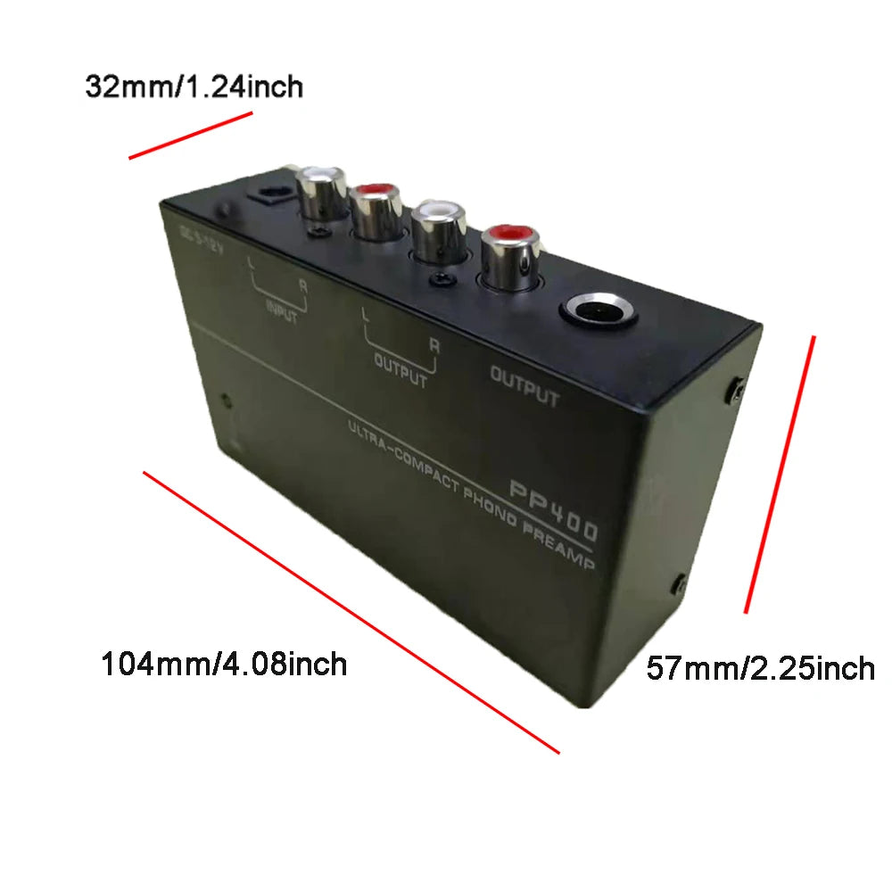 Ultra-compact PP400 Phono Preamp Preamplifier RCA Input Output 1 TRS Zpaxo