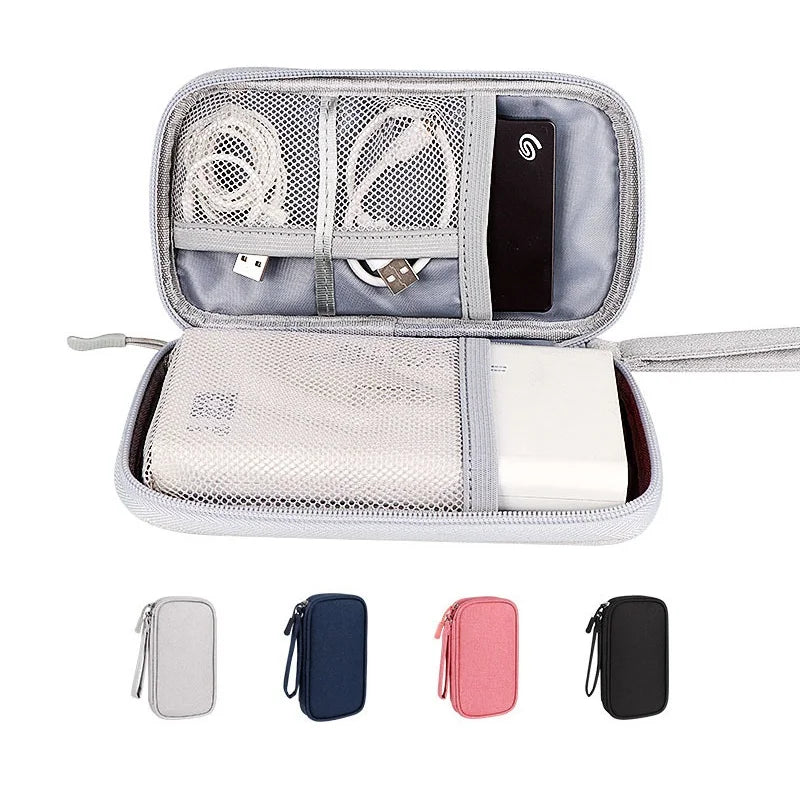 USB Charger Cable Bag Hard Case Power Bank Storage Carrying Box SSD Zpaxo