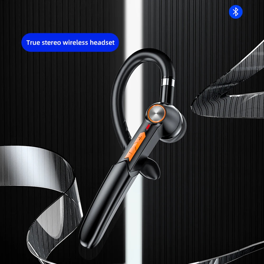 Wireless Headset Business Earphone Handsfree Bluetooth-Compatible 5.0 Headset Fingerprint Touch HIFI Earpiece With Mic HD Call Zpaxo