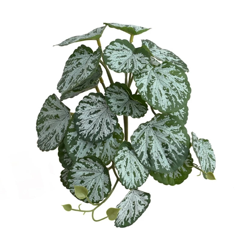 Artificial Reptile Terrarium Plants Realistic Tropical Leaves Tank Zpaxo 3
