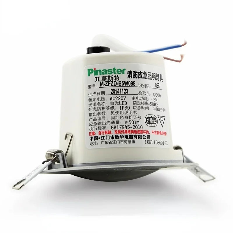 Rechargeable LED Emergency Downlight 5W Recessed Ceiling Light Emergency Downlight Zpaxo