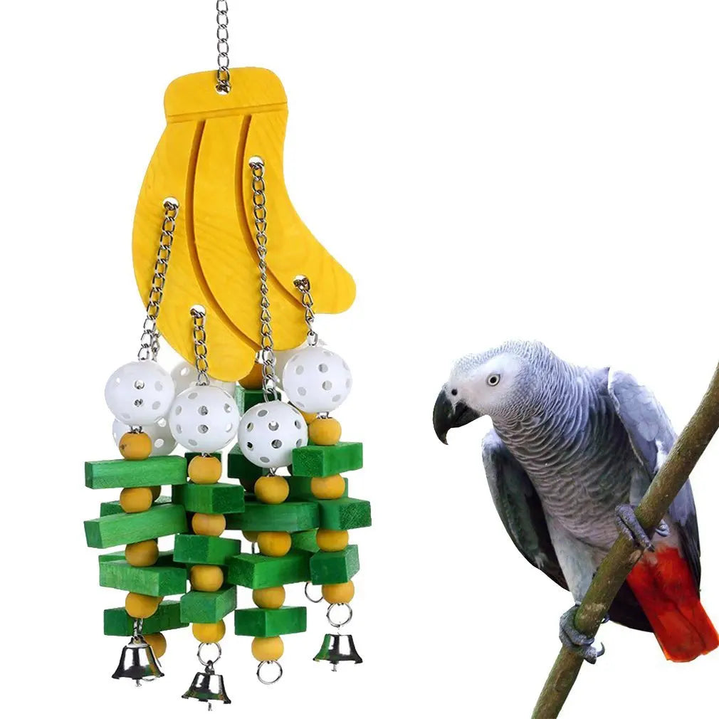 Bird Toys Parrots Wooden Parrot Supplies Gray Birds Alex Sun Biting