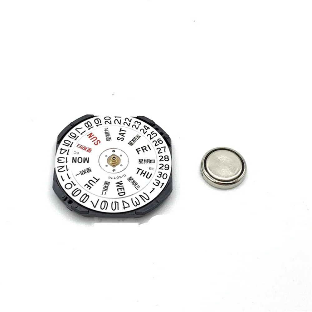 VX43E Quartz Watch Movement Day Date Stem Battery Seiko 7N43A V343