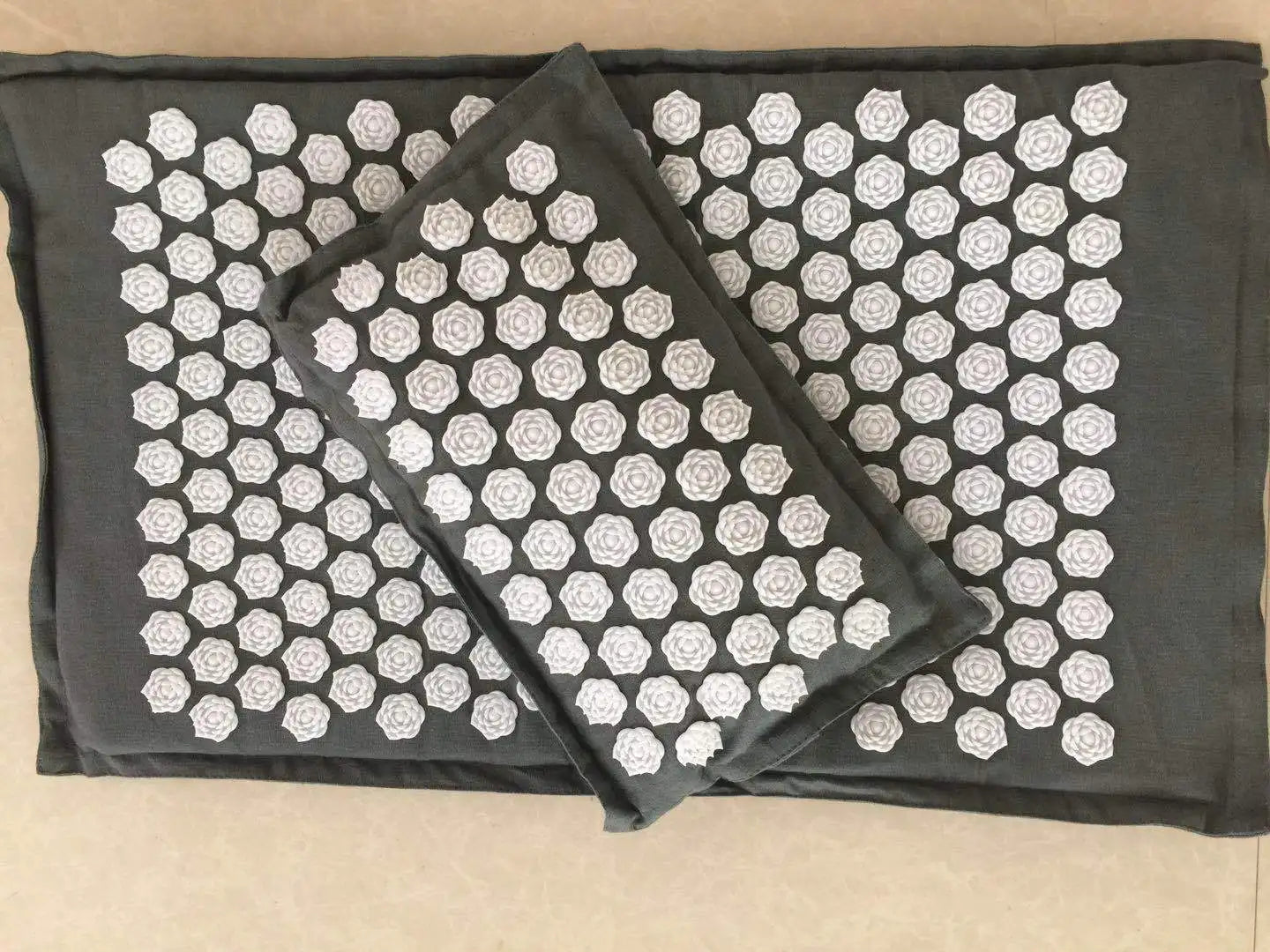 Lotus Spike Acupressure Mat Cushion Nature Linen Coconut Palm Back Neck Foot Massage Indoor Home Fitness Pillow Gym Mat Home Zpaxo