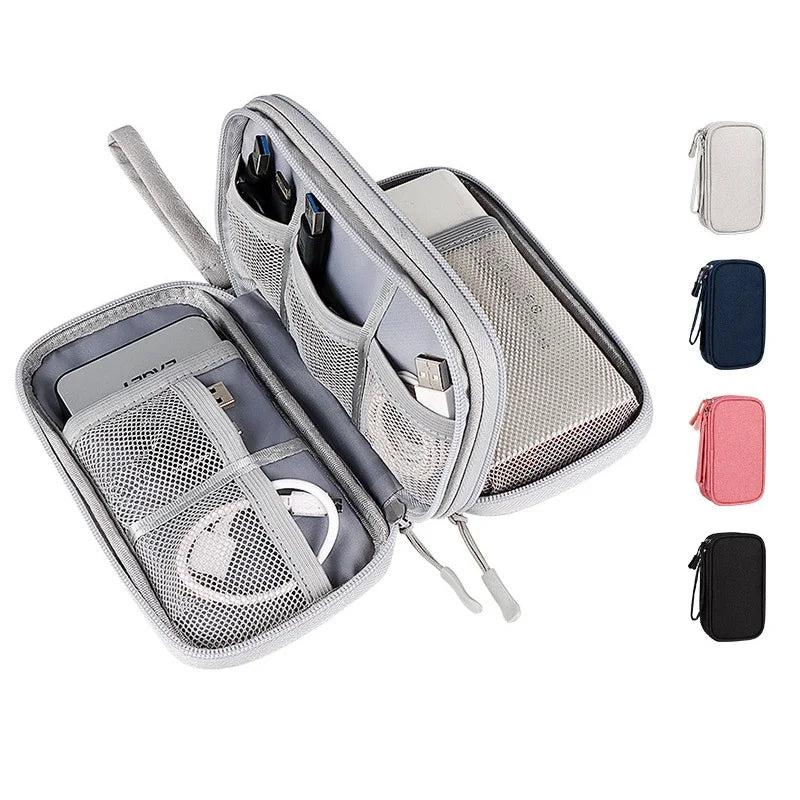 Double Layer Protective Travel Accessories Power Bank Bag Hard Drive Zpaxo