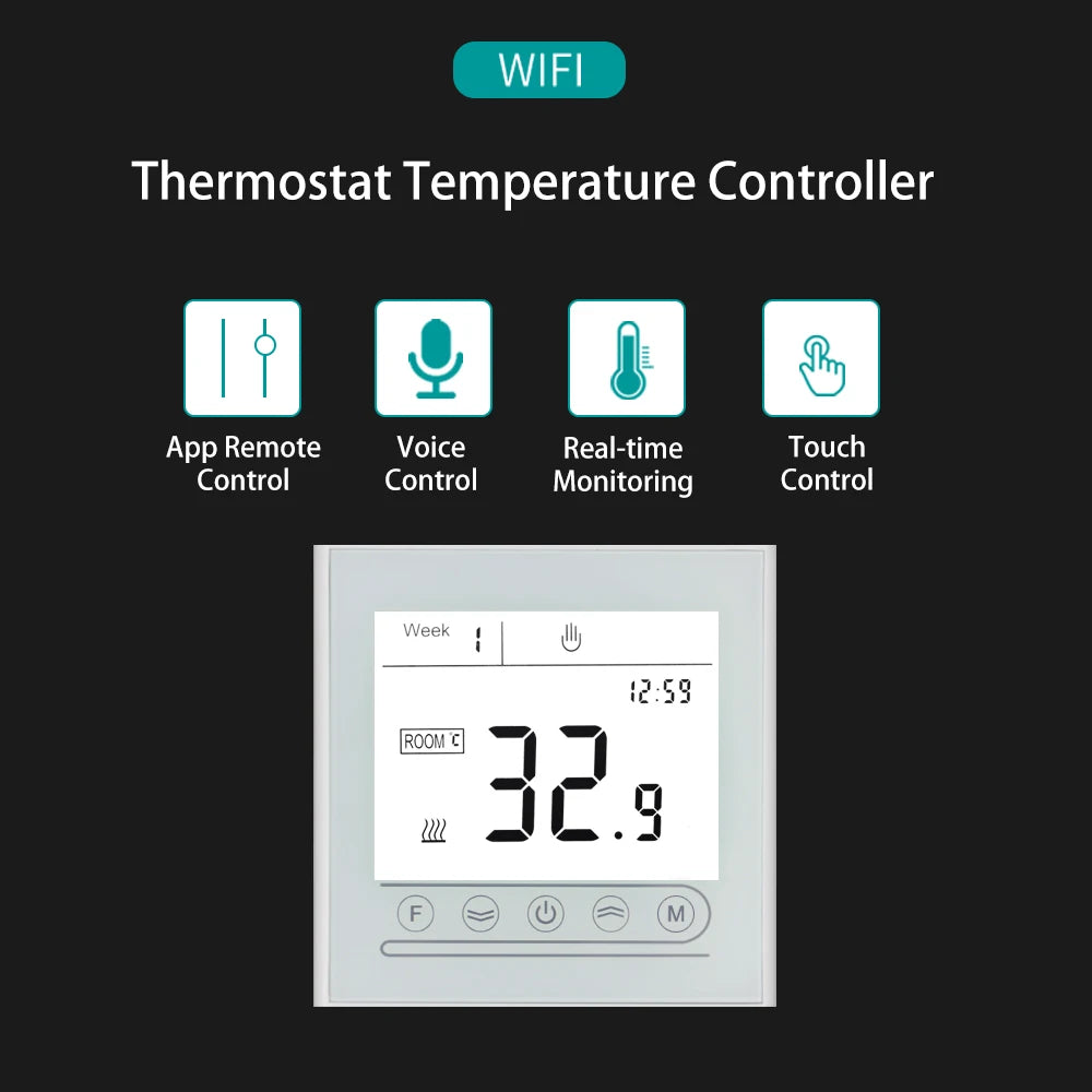 Thermostat WiFi Temperature Controller Water/Electric Floor Heating Gas Boiler Tuya Smart Life App Works with Alexa Google Home Zpaxo