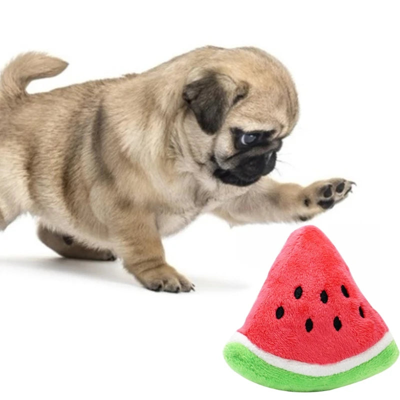 Cute Watermelon Plush Shape Dog Chew Toys Pet Puppy Play Toy Cat