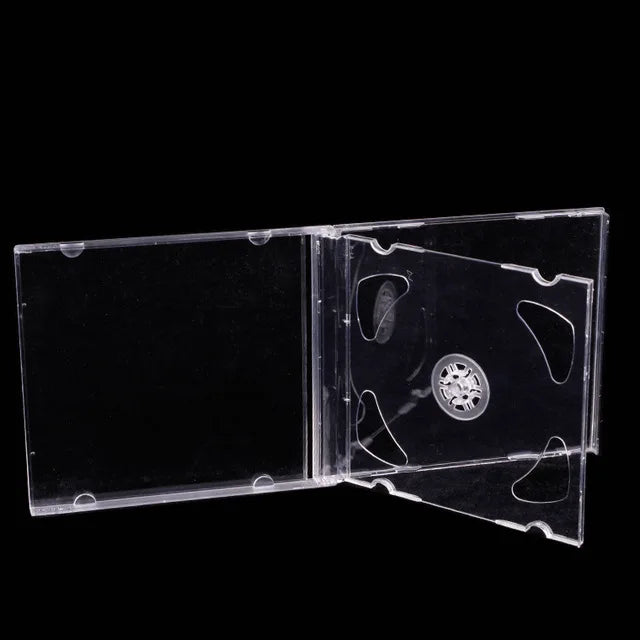 10P100g Black Bottom CD Box Double Disc Empty Transparent Zpaxo