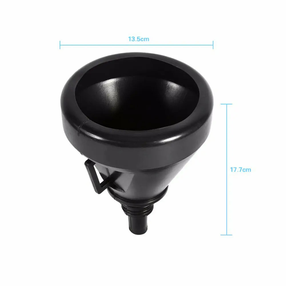 Black Portable Automobile Gas Outdoor Quick Refueling Funnel Water Zpaxo