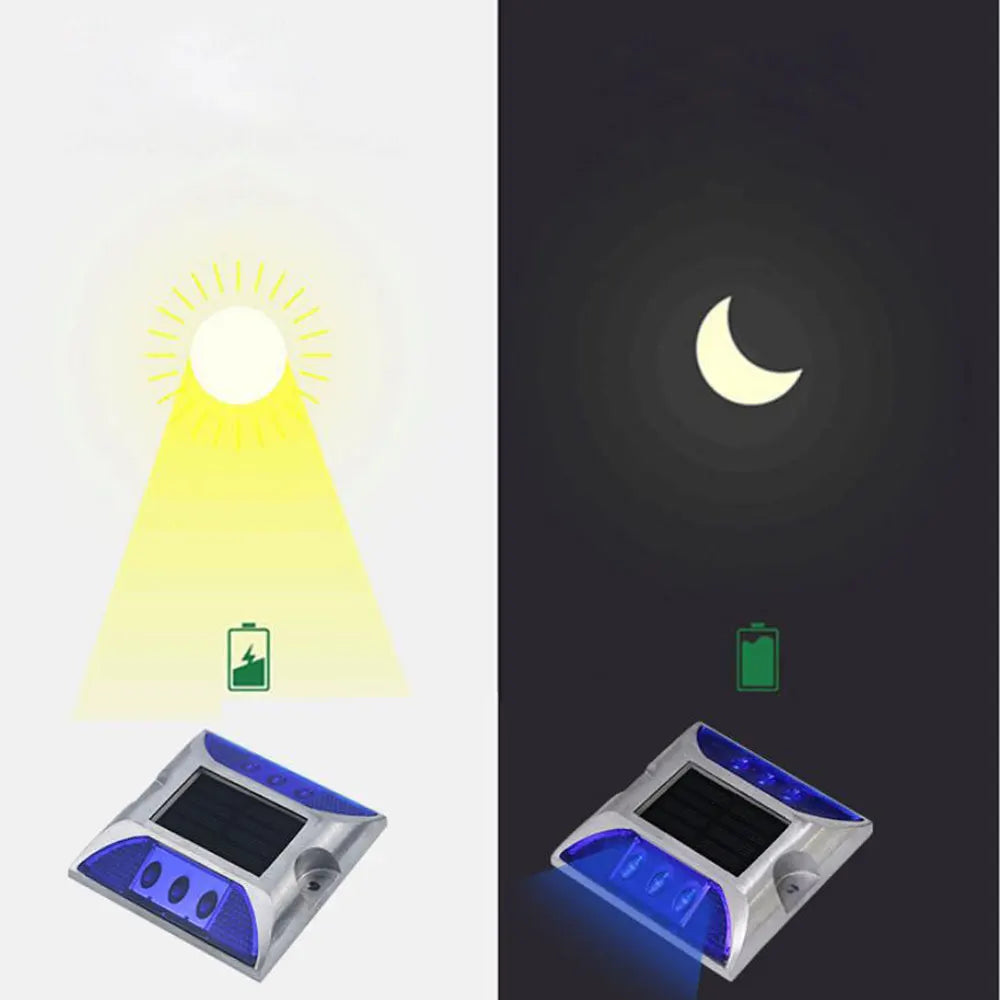 Solar LED Road Stud Light | IP68 Aluminum Reflective Ground Marker