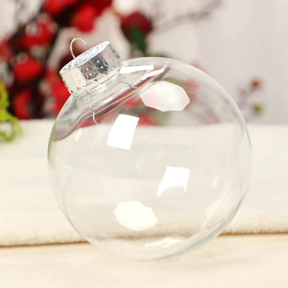Clear Fillable Christmas Baubles 6cm 8cm 10cm – DIY Ornaments
