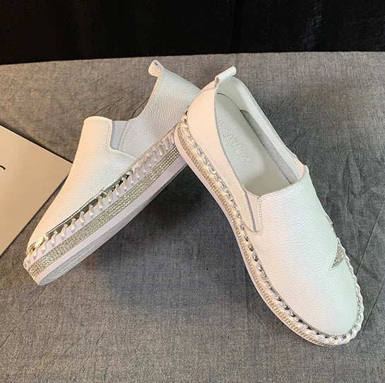Flats Shoes Women 2021 New Autumn Loafers Flats Ladies Espadrilles Women Moccasins Ladies Bow Shoes Female Slip-on Creepers Zpaxo