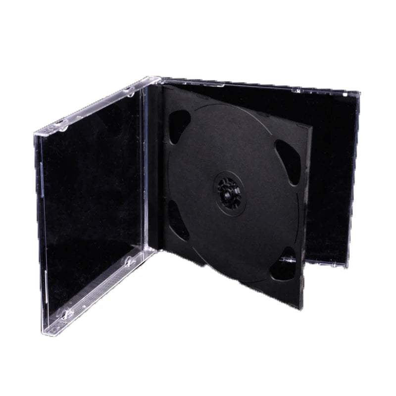 10P100g Black Bottom CD Box Double Disc Empty Transparent Zpaxo