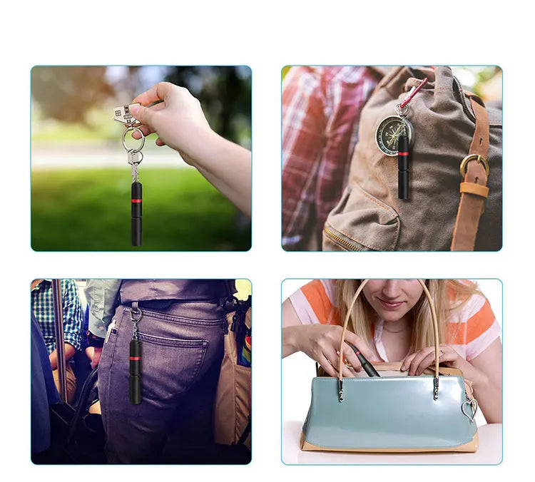 POCKETMAN Mini LED Pen Light Keychain Torch – AAA Flashlight
