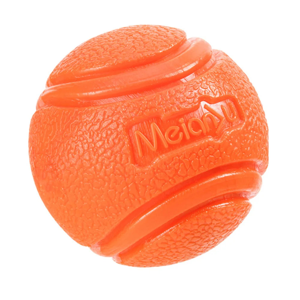 Pet Dog Toys Ball Bouncy Rubber Solid Resistance Chew Outdoor Zpaxo Orange S-5cm