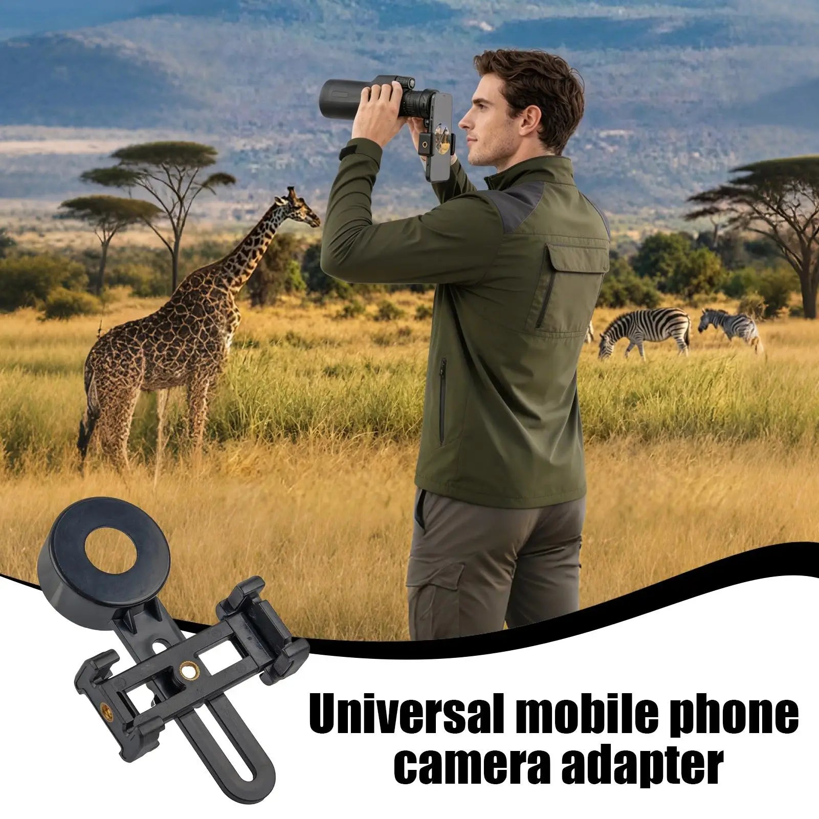 Universal Phone Adapter Mount Digiscoping Tripod Binoculars