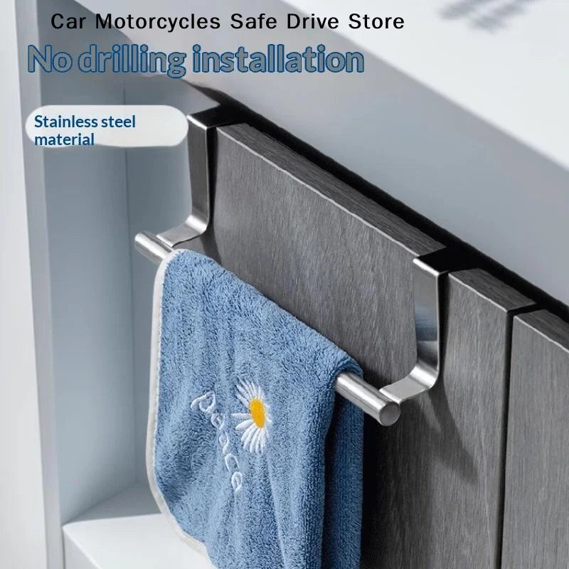 Towel Robe Rack Stainless Steel Bar Kitchen Dish Cloths Hanger Home