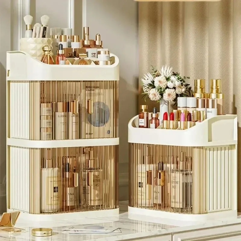Large Capacity Dressing Table Storage Rack Dust-proof Cosmetic