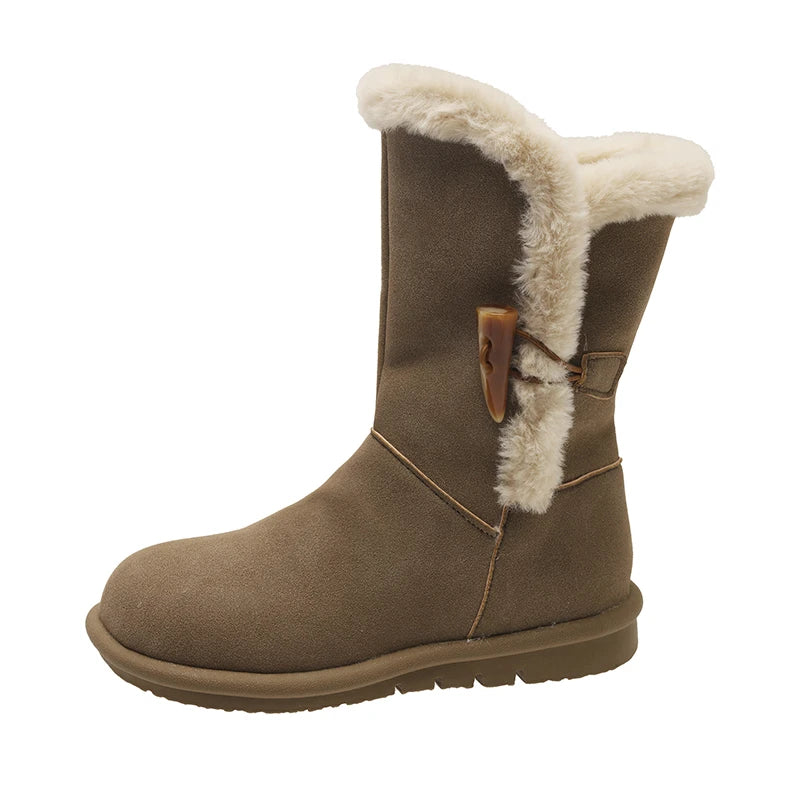 Classic Plush Snow Boots Mavericks Women's Wool Warm Winter Shoes 2025