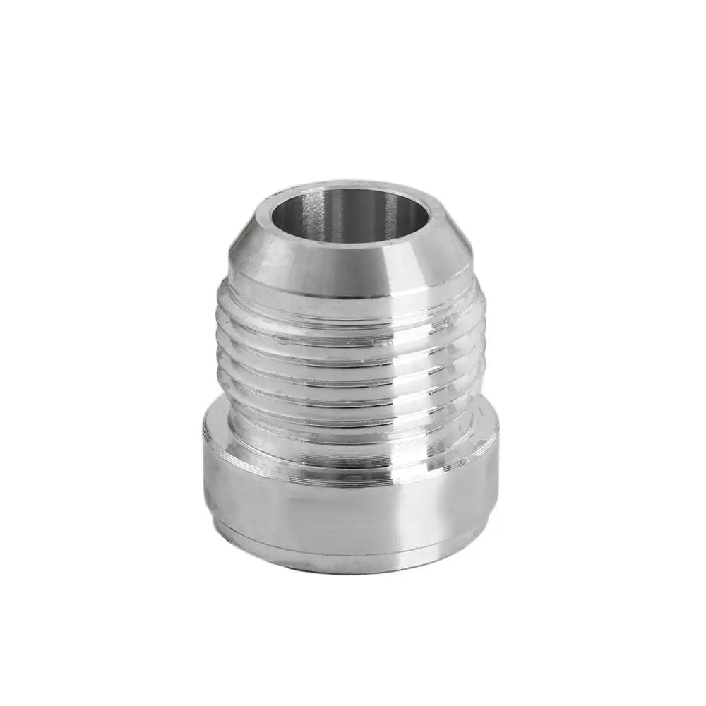 Aluminum Silver Male Aluminium Weld External Thread Round Base Straight Male Weld Fitting Adapter Welding Joint Silver Zpaxo AN12