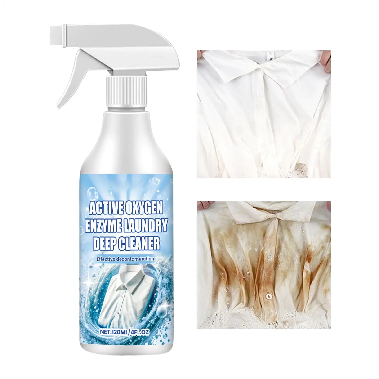 Laundry Stain Remover Powerful Deep Cleaning Spray Fabric Safe