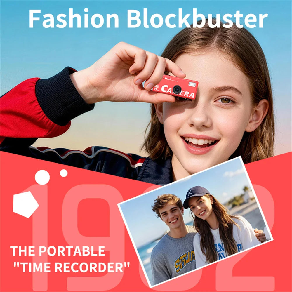 Palm-Sized Mini Digital Camera 180° Flip Selfie Screen with Flashlight Multiple Filters Keychain Portable Digital Camera LK030 Zpaxo