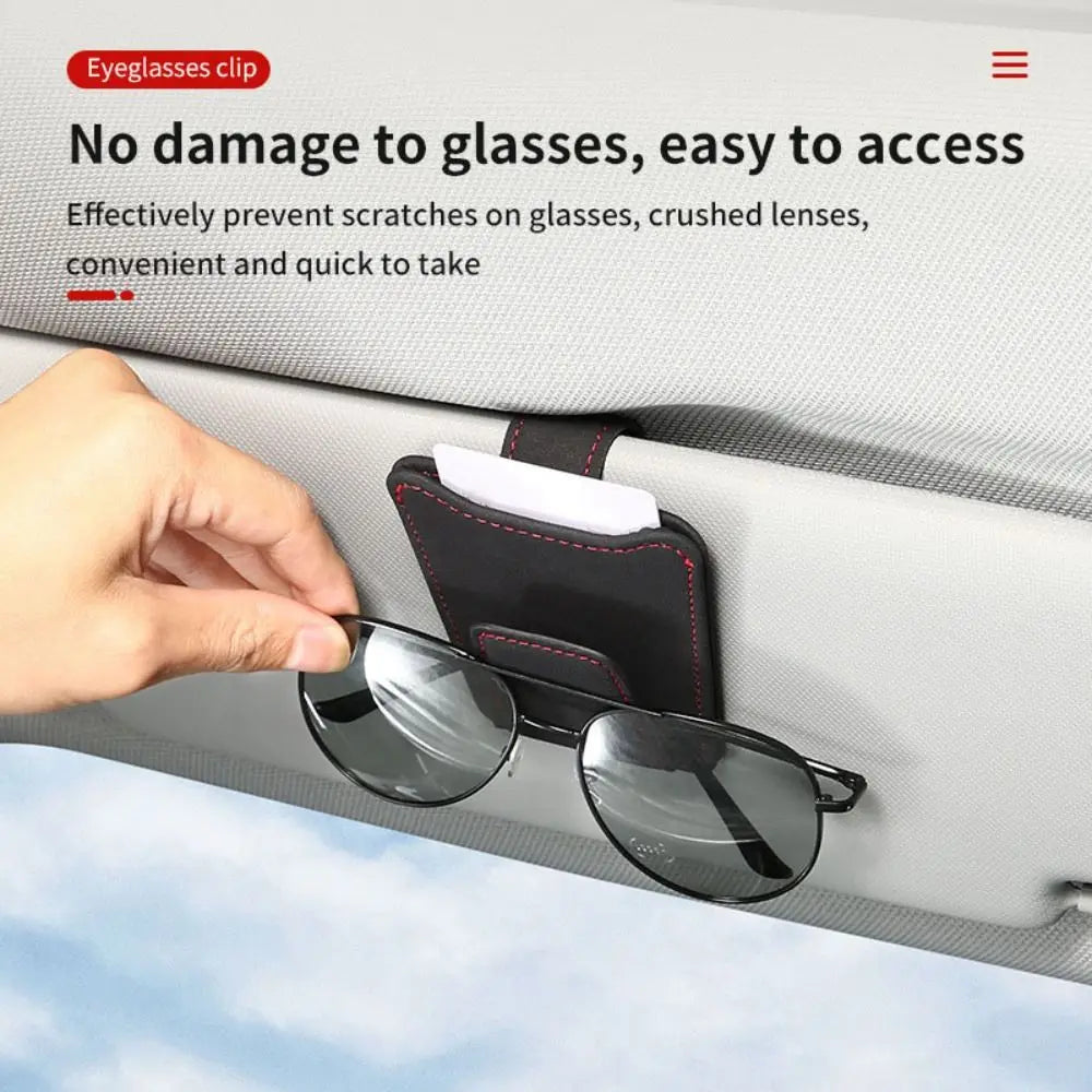 Magnetic Car Glasses Clip Wear-Resistant Universal Car Visor Sunglasses Organizer Space Saving Car Interior Sunglasses Holder Zpaxo