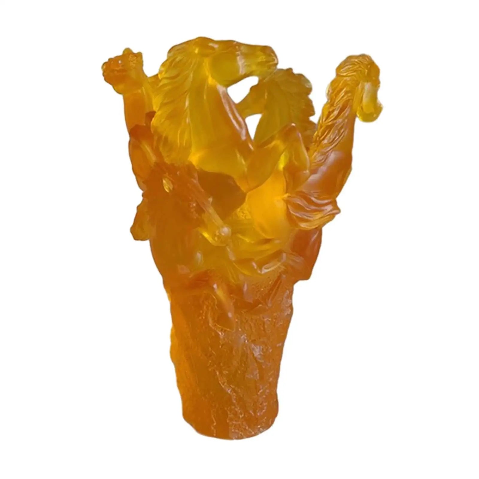 Multi-Horse Shaped Resin Flower Vase | Table Centerpiece Decor Decorative Resin Vase Zpaxo YELLOW