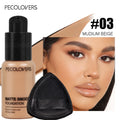 2PCS/Set Waterproof Liquid Foundation and Puff, Hydrating, Moisturizing Liquid Foundation, Long-Lasting , Dark Circle Concealer Zpaxo 03