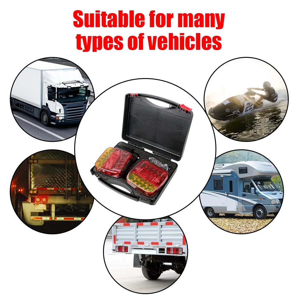 Trailer Rear Taillight Signal Warning Brake Lamp Magnetic Wireless