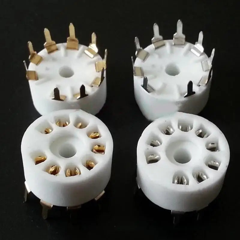 652F Ceramic 9 Pin B9A PCB MOUNT Tube Socket 6DJ8 EL84 6922 6BM8 6BQ5 Zpaxo