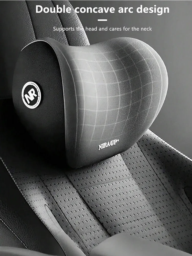 Memory Foam Car Headrest & Lumbar Support Cushion Set