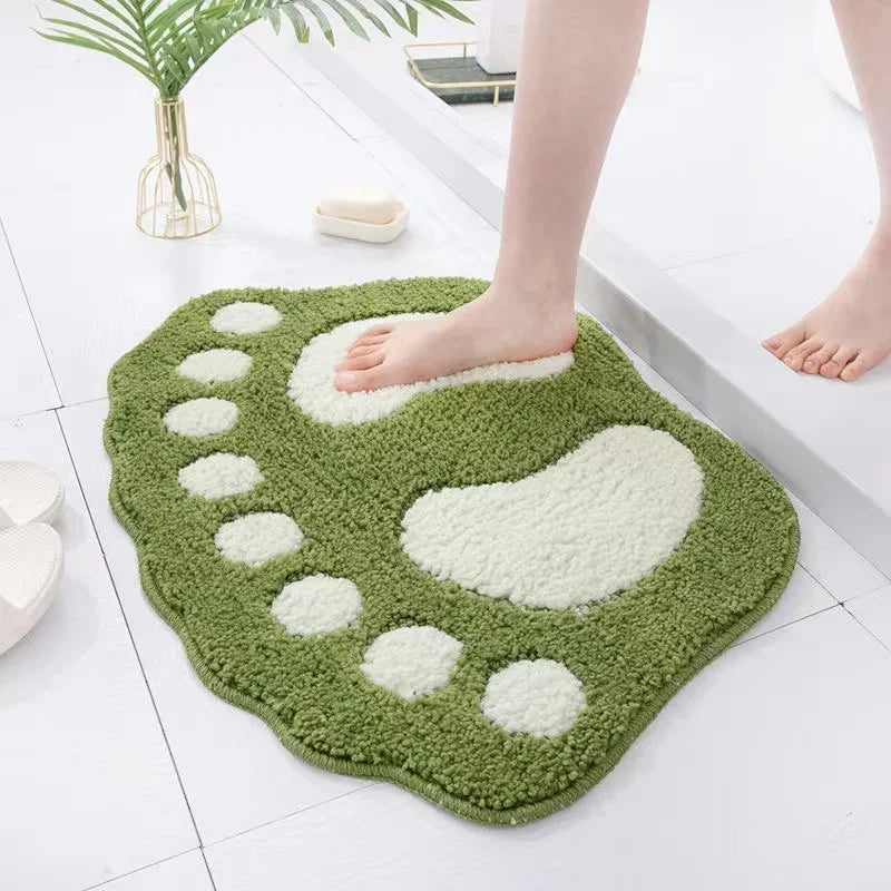 1 Bath Mat Anti Slip Absorbent Ultra-fine Fiber Soft Comfortable Zpaxo green-40x60cm