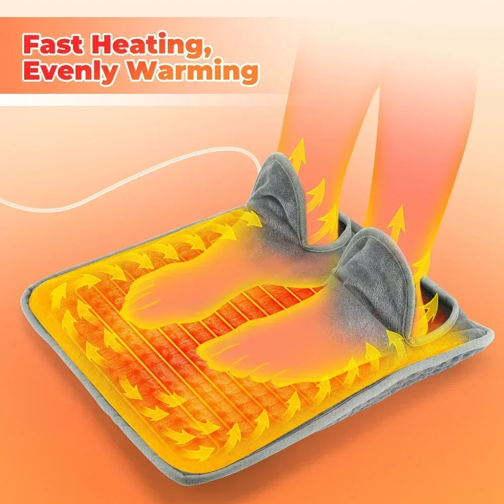 Electric Heated Foot Warmer Pad – 9 Settings, Timer, Washable Electric Foot Warmer Zpaxo
