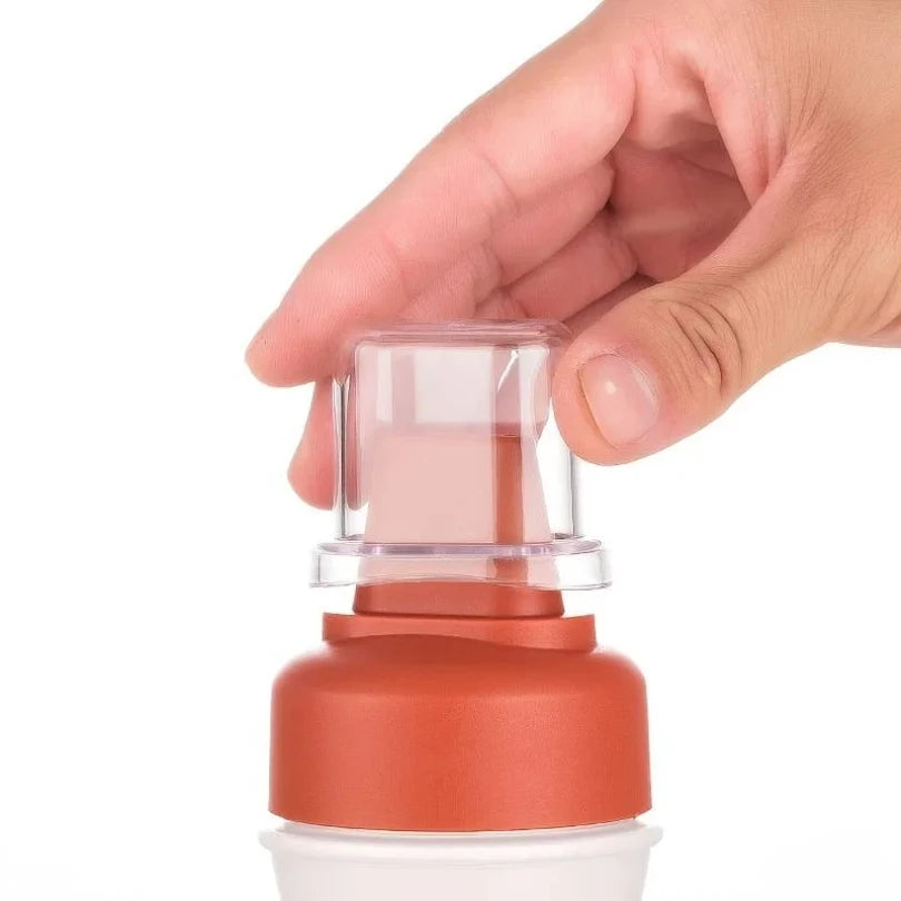 New 5-hole Squeezing Sauce Bottle Dustproof 350ml Plastic Bottle Food Grade PP with Scale Salad Bottle Kitchen Supplies Zpaxo