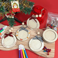 6-Pack Wooden Christmas Frame Ornaments – DIY Coloring Pendants Christmas DIY Ornaments Zpaxo Deep Sapphire