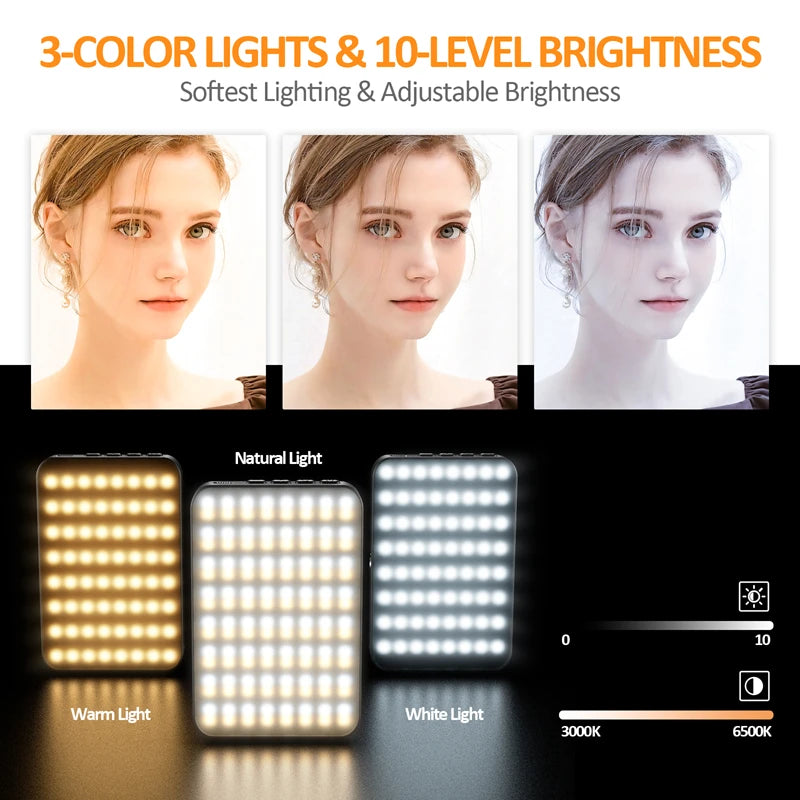 Mobile Light Focus Magnetic Absorption Fill Light Lamp Portable LED Light Video Shooting Light Round Ring Lamp Selfie Lighting Zpaxo