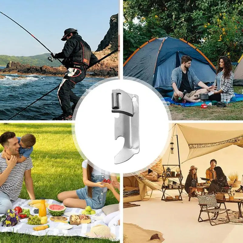 Manual Can Openers Stainless Steel Hand Held Opener Jar Camping