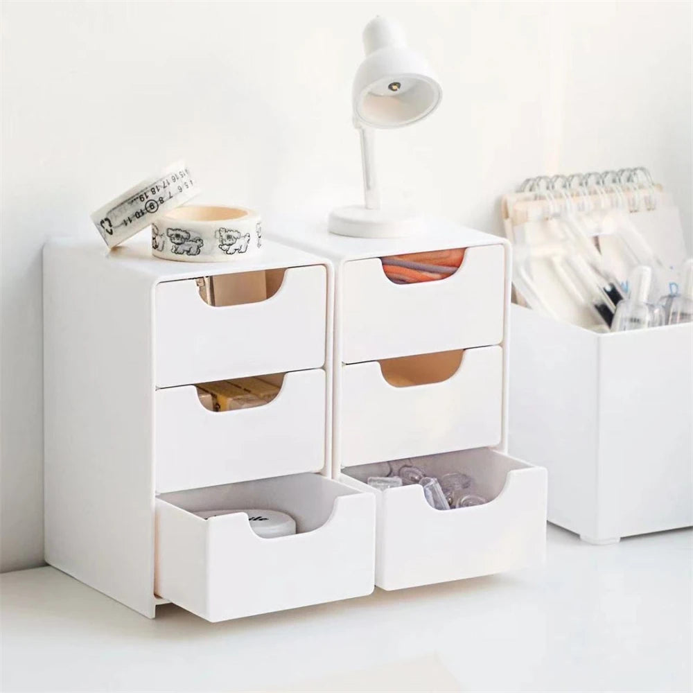 Mini 3-Tier Drawer Organizer – Desk, Jewelry & Cosmetics Drawer Organizer Zpaxo