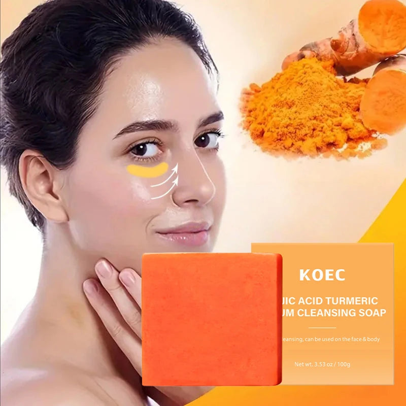 100g Turmeric Soap Bar – Natural Brightening & Hydrating Turmeric Soap Bar Zpaxo